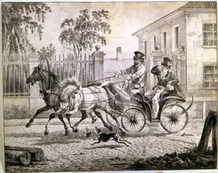 Dandy in a Droshky, 1820